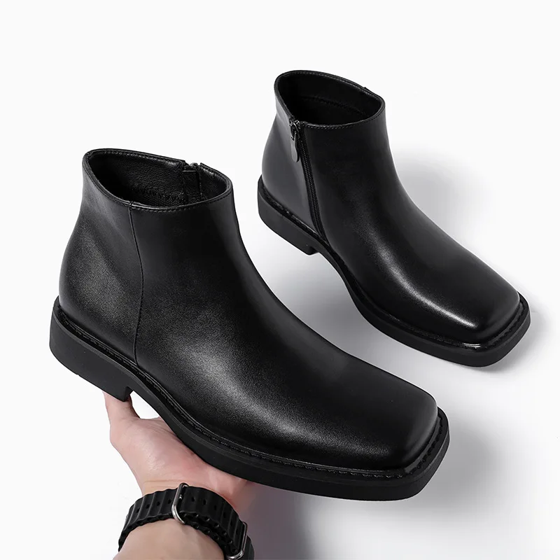 Vintage Fashion Mens - Black New Fashion Men Casual Leather