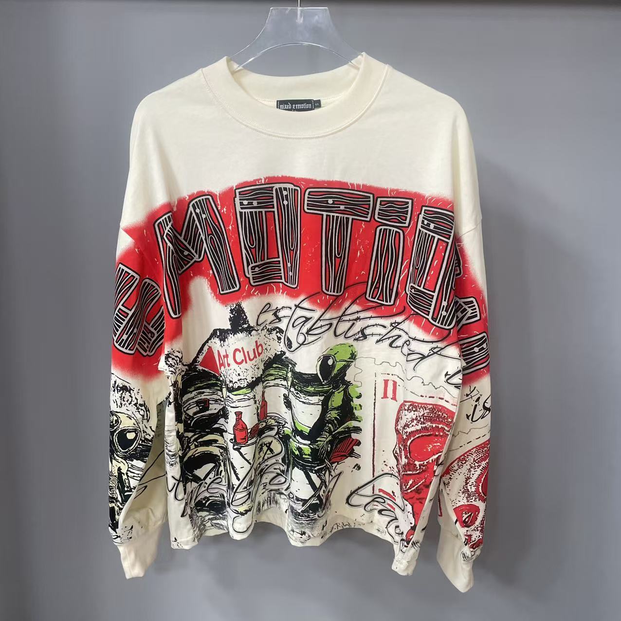 Vintage Fashion Designers - High Quality Designer MIXED-EMOTION Long sleeved