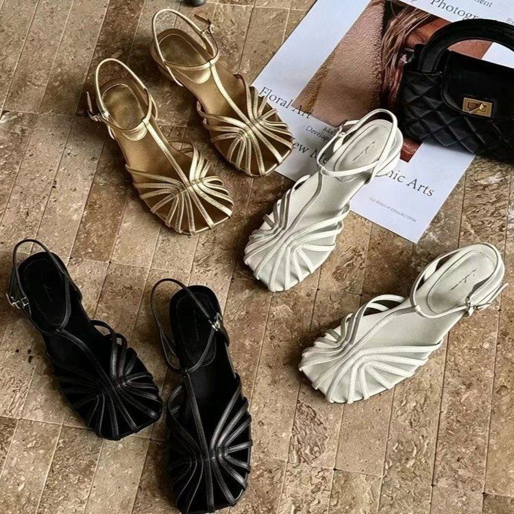 French-style Vintage Woven Toe - đánh giá và giá Vintage Fashion Outfit