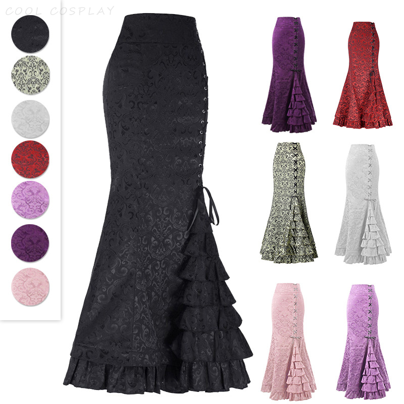 Long Skirts Women Punk Fish Ta - đánh giá và giá Vintage Fashion Fabrics