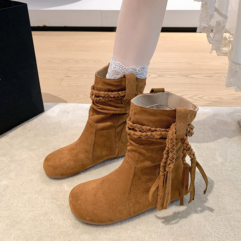 2025 Fall New Vintage Boots Re - đánh giá và giá Vintage Fashion Fabrics