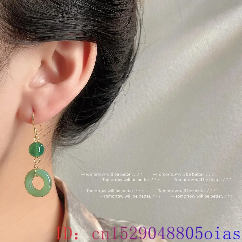 Green Real Jade Ring Earrings  - đánh giá và giá Vintage Fashion Outfit