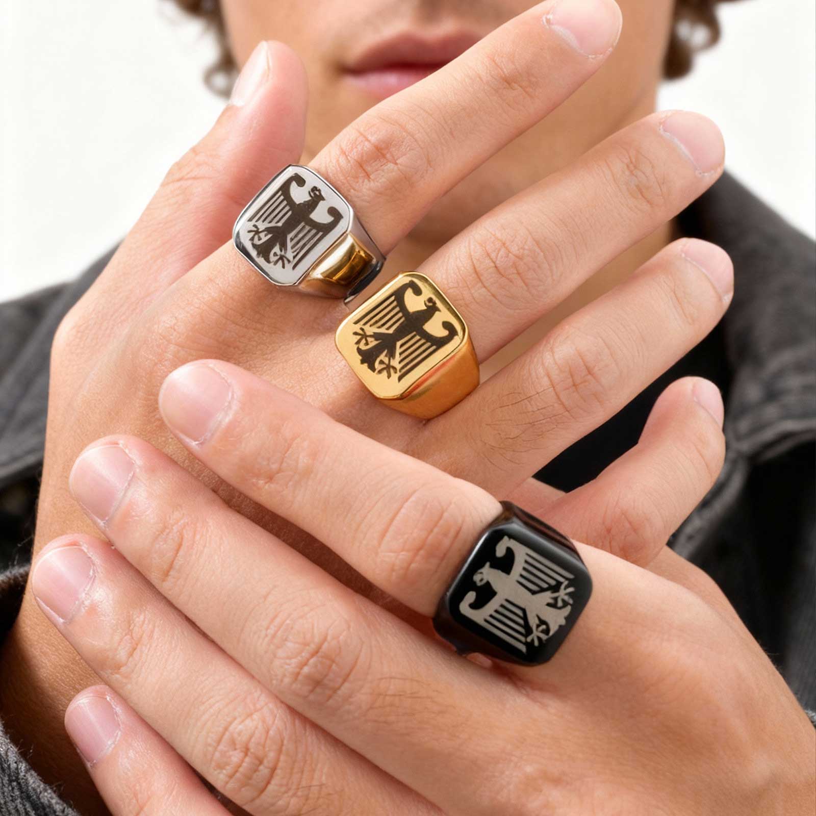 Custom Flying Hawk Eagle Ring  - đánh giá và giá Vintage Fashion Names
