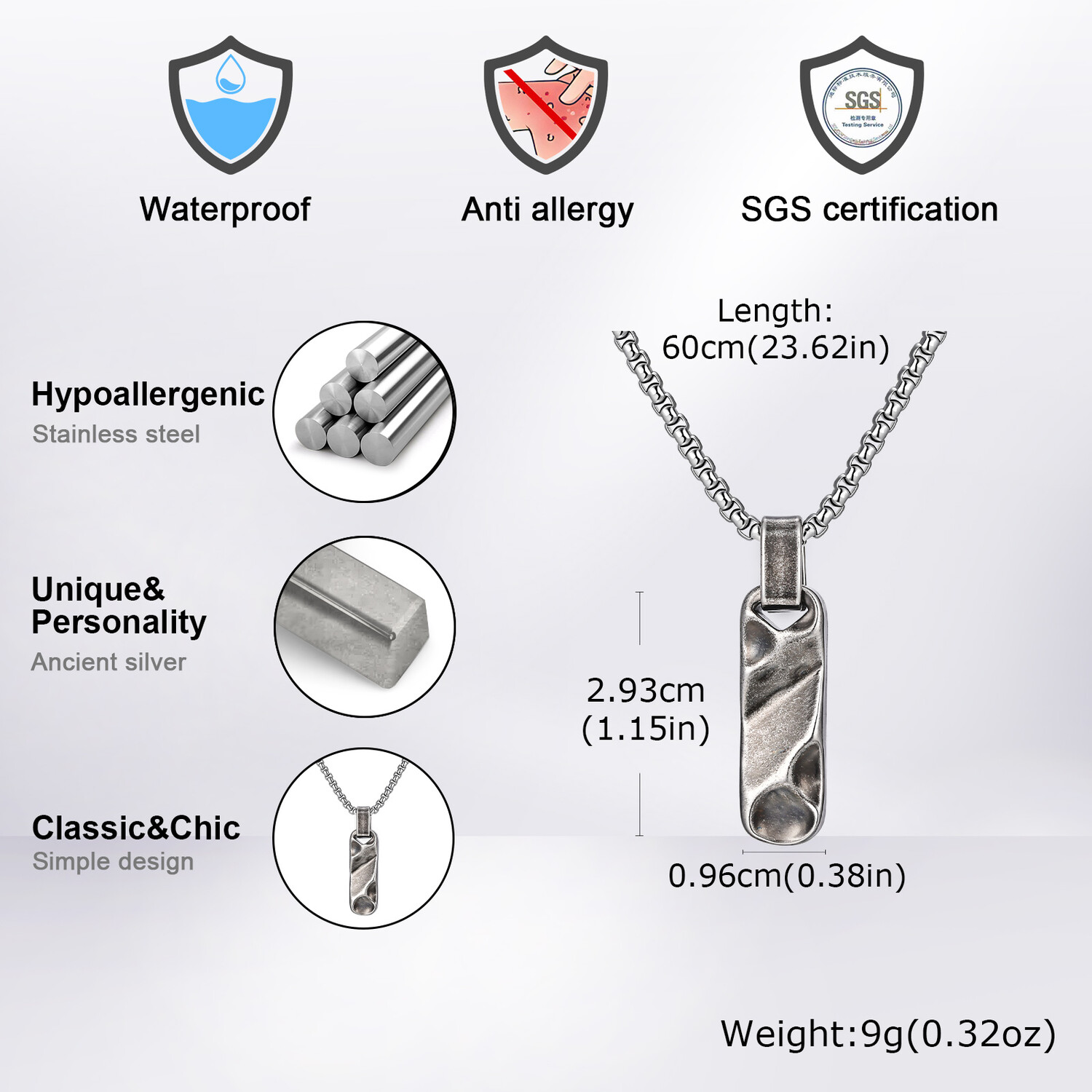 Small Dogtag Pendant Necklaces - đánh giá và giá Vintage Fashion Tags