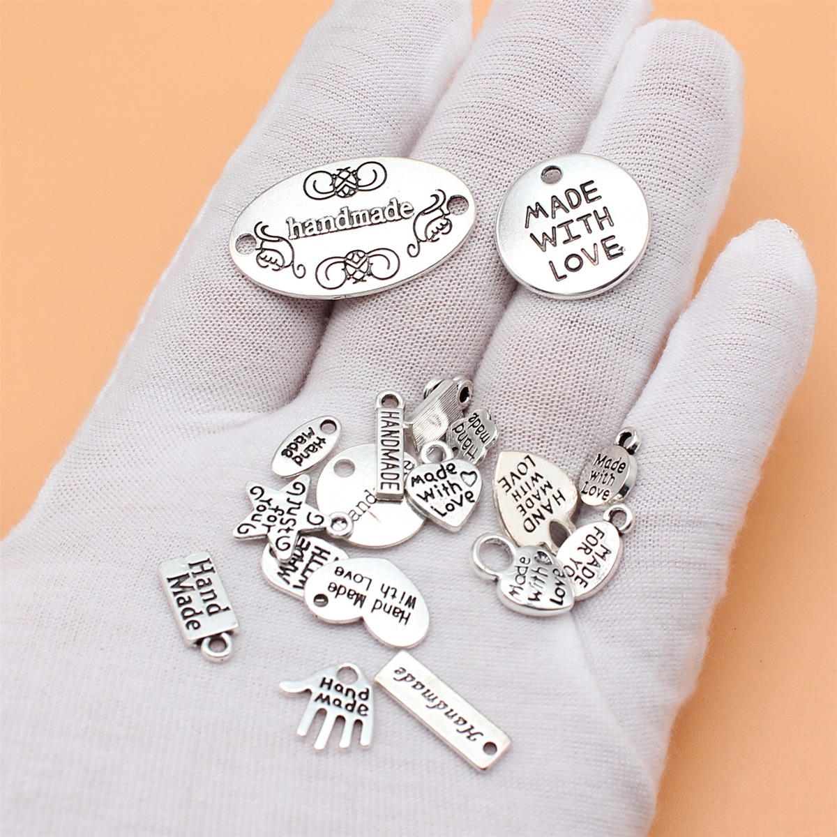 19pcs Antique Silver Color Han - đánh giá và giá Vintage Fashion Tags
