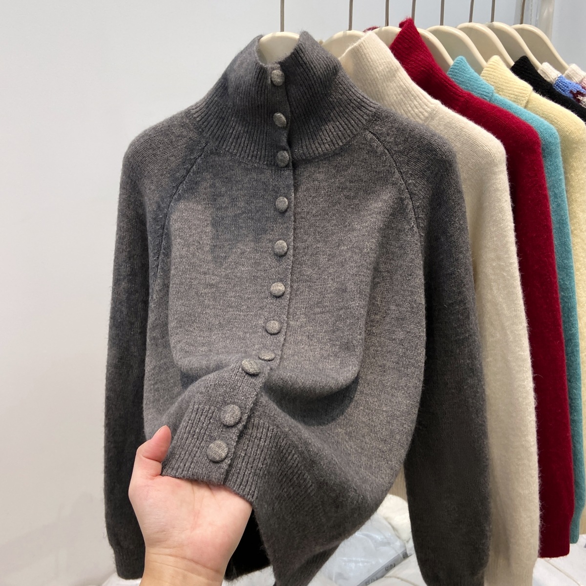 New Solid Candy Women's Knit S - đánh giá và giá Turtleneck Knit 90S