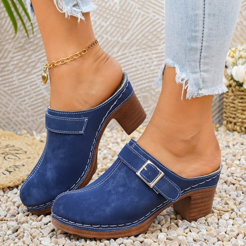 Women's Slip-On Mules Block He - đánh giá và giá Vintage Fashion Designers
