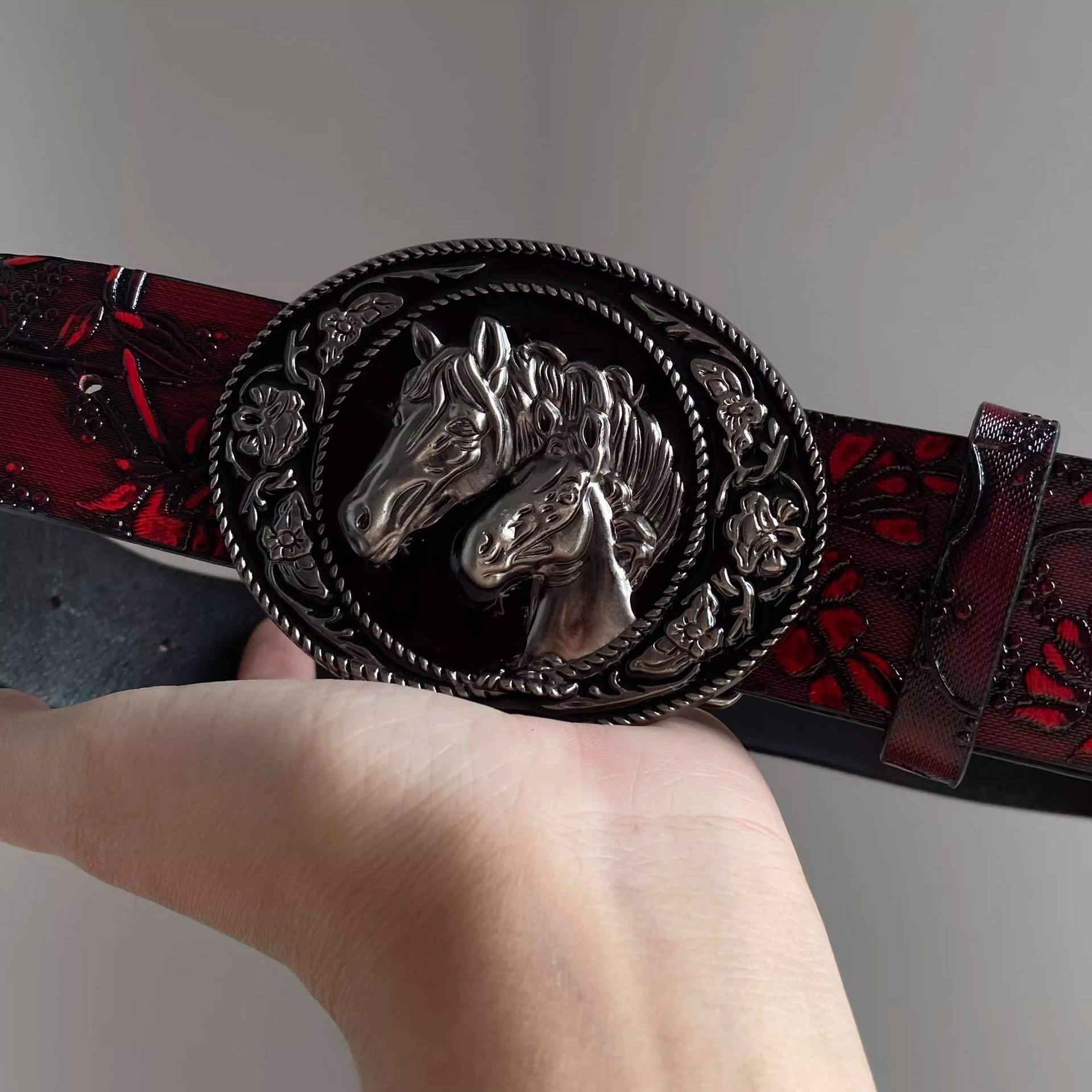 Vintage Red Floral Waist Belt  - đánh giá và giá Vintage Fashion Outfits Men