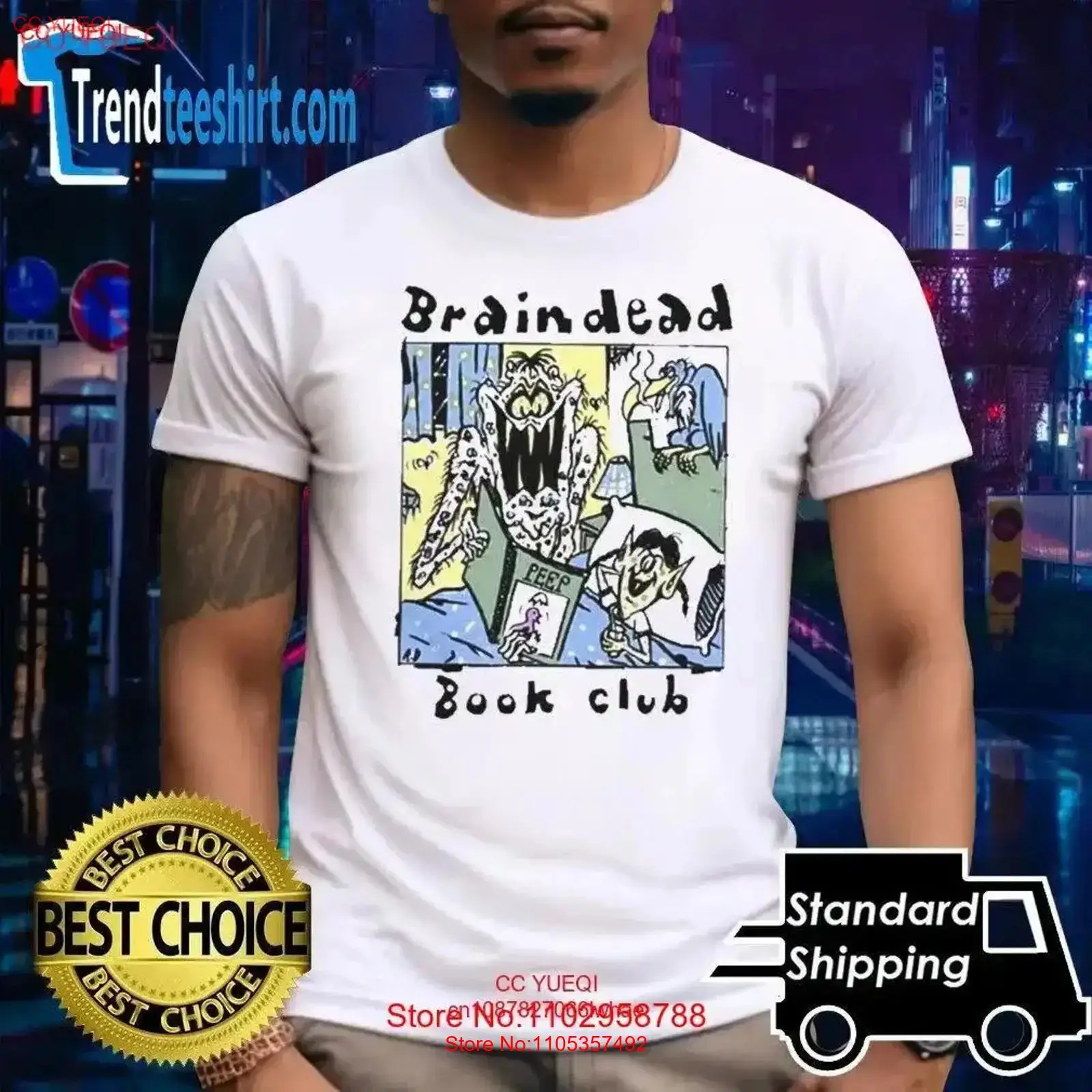 Brain Dead Book Club T Shirt v - đánh giá và giá Vintage Fashion Knitwear Book