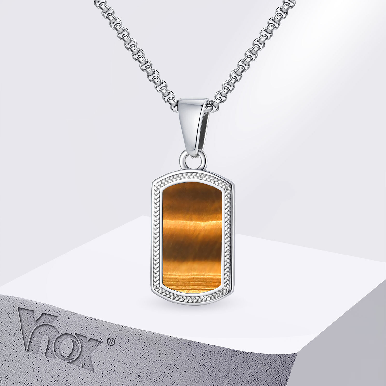 Vnox Stainless Steel Tiger Eye - đánh giá và giá Vintage Fashion Tags